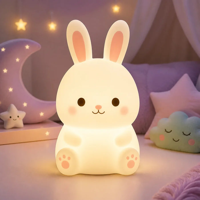 Littleniest Hoppy Glow Bunny Silicone Night Light