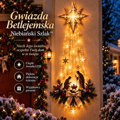 ✨ Ostatni dzień — 50% TANIEJ ✨ 🎄✝️ Świecąca dekoracja ścienna z Gwiazdą Betlejemską i szopką — piękny symbol wiary 1